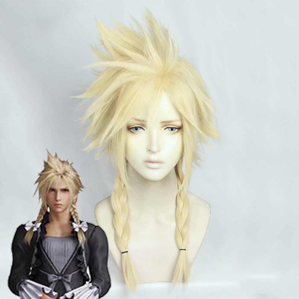 Final Fantasy VII Remake Cloud Strife Girl Ver 2 Golden Cosplay Wig Wig - Tophatter Daily Deals